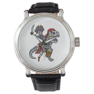 Halloween Pirate Dinosaur Skeleton Watch