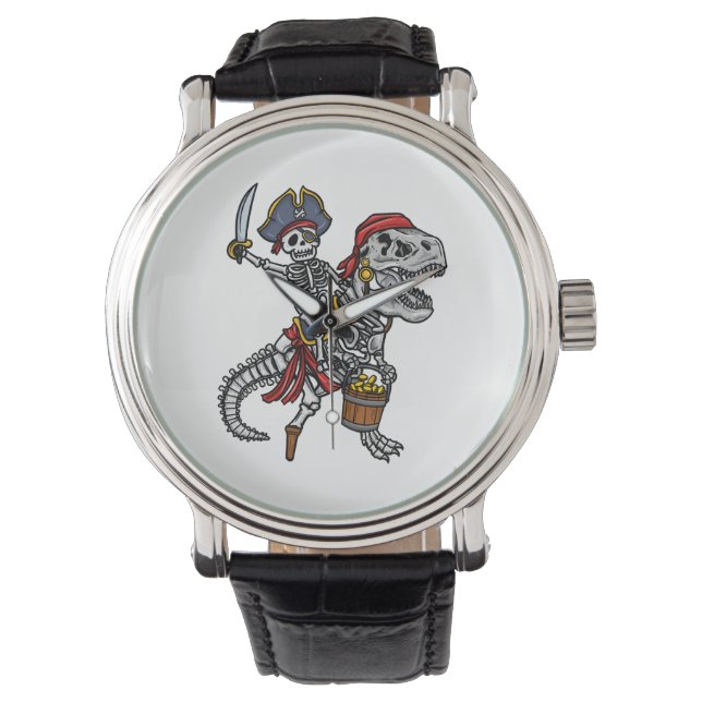 Halloween Pirate Dinosaur Skeleton Watch (Front)