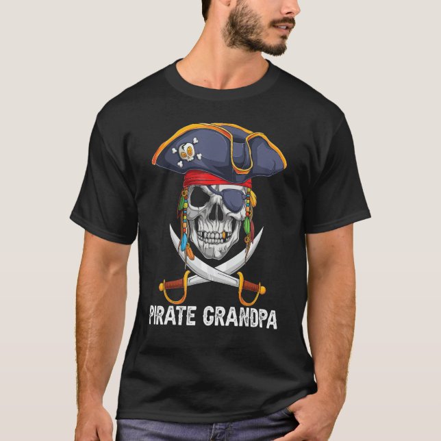 Halloween  Pirate Grandpa T-Shirt (Front)