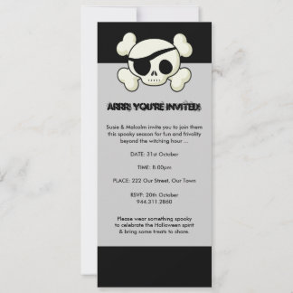 Halloween Pirate Invitation