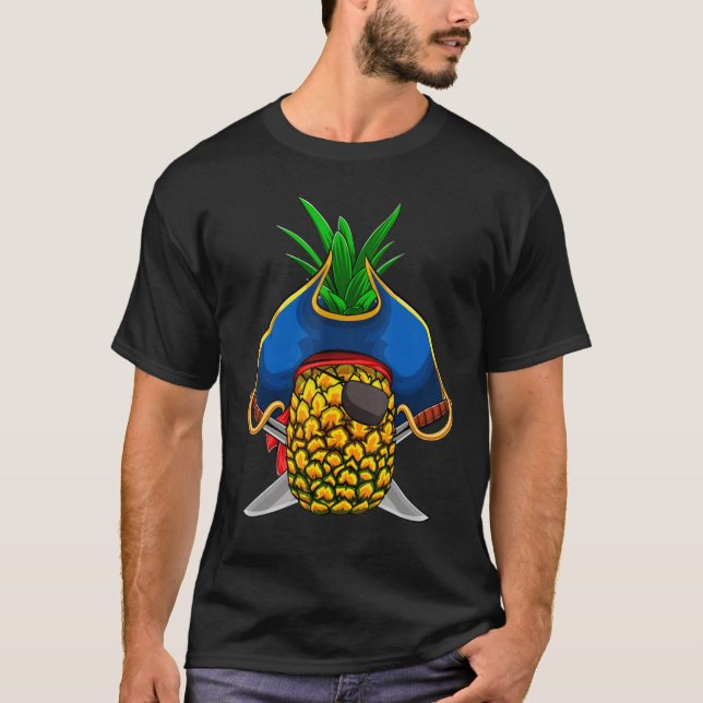 Halloween Pirate  Pineapple Swingers Lifestyle T-Shirt (Front)