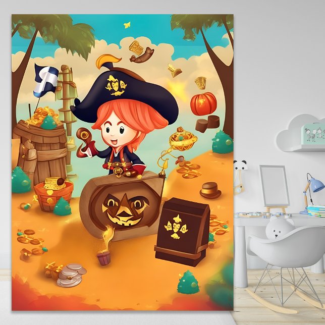 Halloween Pirate Treasure Hunt AI Generative  Poster (Creator Uploaded)