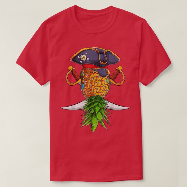 Halloween Pirate Upside Down Pineapple Swingers Li T-Shirt (Design Front)