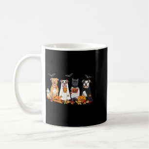 Halloween Pitbull Ghost Dogs Coffee Mug