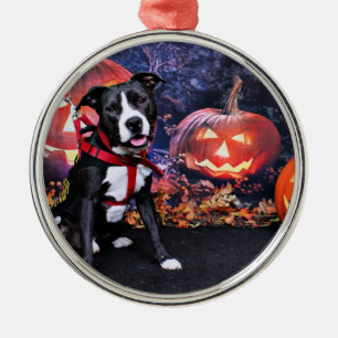 Halloween - Pitbull - Loki Metal Tree Decoration
