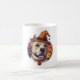 Halloween Pitbull Witch - Spooky Dog Costume Coffee Mug