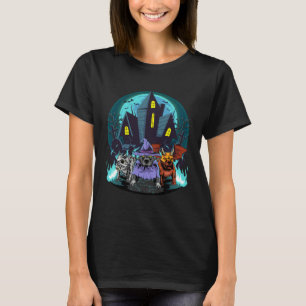 Halloween Pitbulls Mummy Witch Devil Pitbull Dog T-Shirt