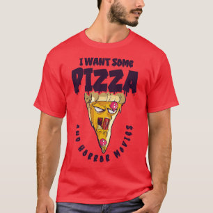 Halloween Pizza Monster Scary Pizza Lover Food  T-Shirt