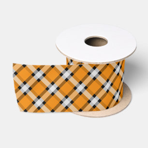 Halloween Plaid 4 Satin Ribbon