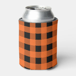 Halloween Plaid Can Cooler