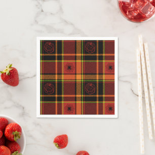 Halloween Plaid Collection Cocktail Paper Napkins