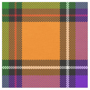 Hallowe'en Plaid Fabric
