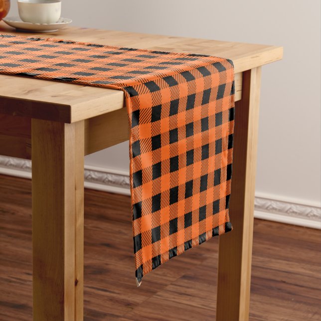 Halloween Plaid Long Table Runner (In Situ)
