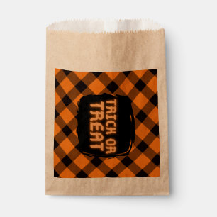 Halloween Plaid Pattern Favour Bags