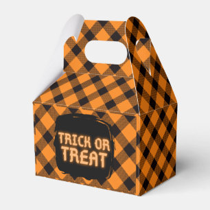 Halloween Plaid Pattern Favour Box