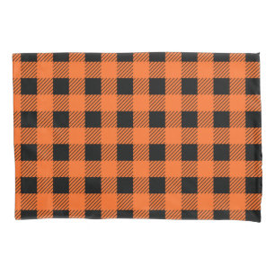 Halloween Plaid Pillow Case