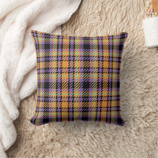 Halloween Plaid Tartan Cushion