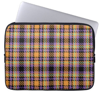Halloween Plaid Tartan Laptop Sleeve