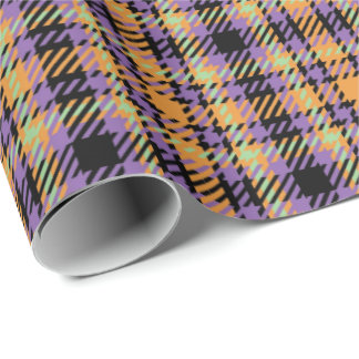 Halloween Plaid Tartan Wrapping Paper