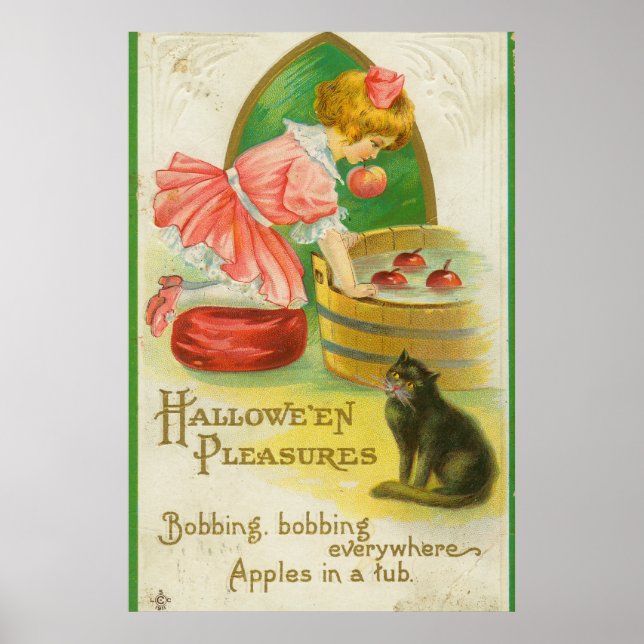 Halloween Pleasures, Vintage Poster (Front)