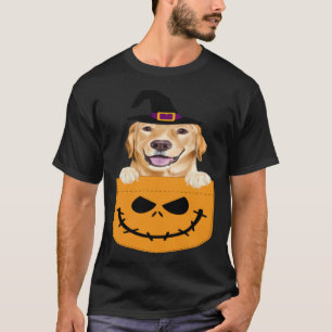 Halloween Pocket Yellow Labrador Retriever Jack O T-Shirt
