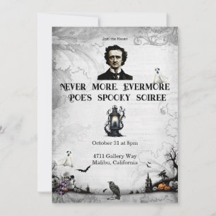 Halloween Poe  Invitation