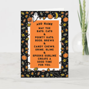 Halloween Poem Card