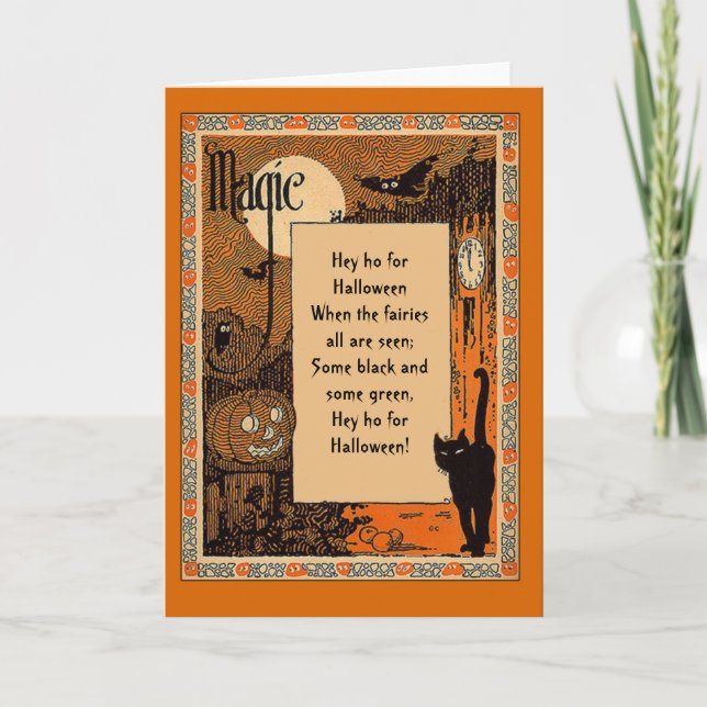 Halloween Poem Card with Customisable Text (Front)
