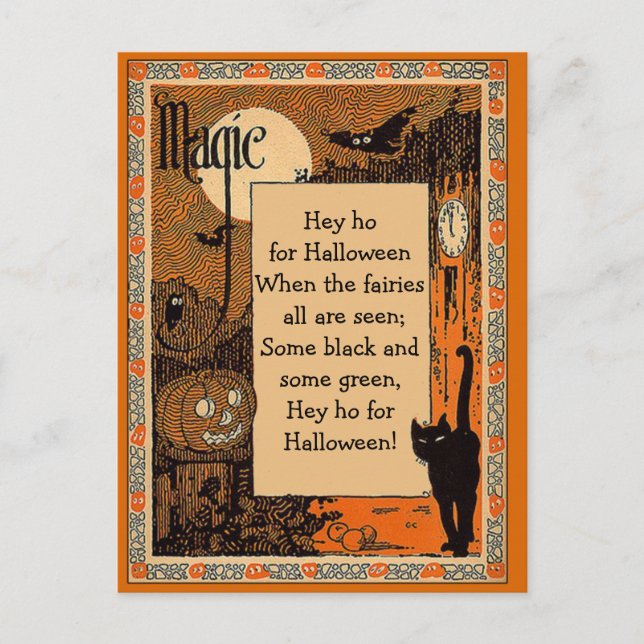 Halloween Poem Card with Customisable Text (Front)