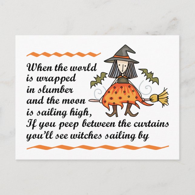 Halloween Poem Postcard (Front)