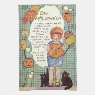 Halloween Poem Tea Towel