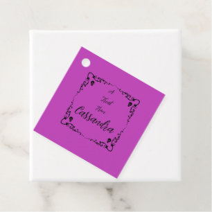 Halloween Poison Purple Personalised Favour Tags