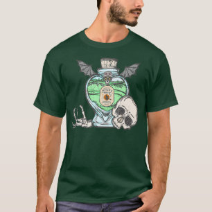 Halloween Poison Skull Witch Vibes Spooky Hallowee T-Shirt
