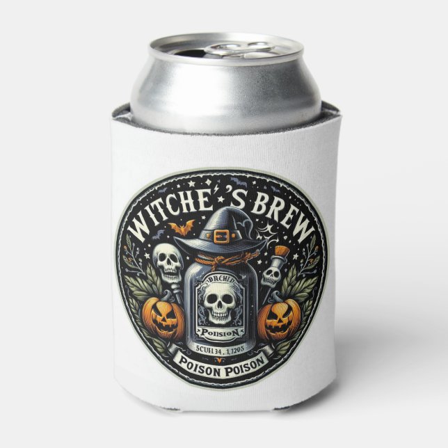 Halloween Poison Witches Brew Can Cooler (Can Front)