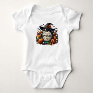 Halloween Poison with Childs Name Baby Bodysuit