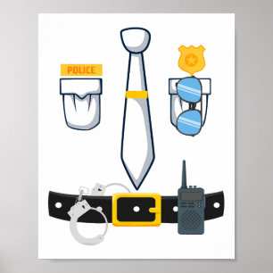 Halloween Police Officer Costume  Poster