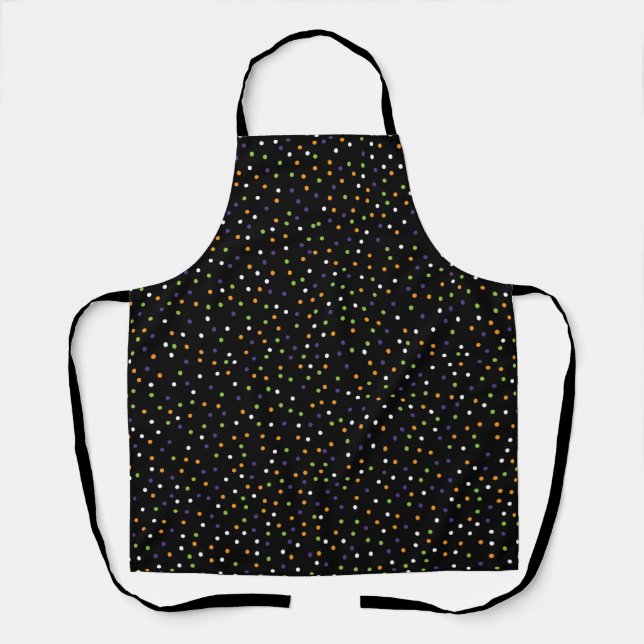 Halloween Polka Dots Apron (Front)