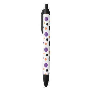 Halloween Polka Dots Black Ink Pen