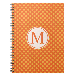 Halloween Polka Dots Monogram   Guestbook Notebook