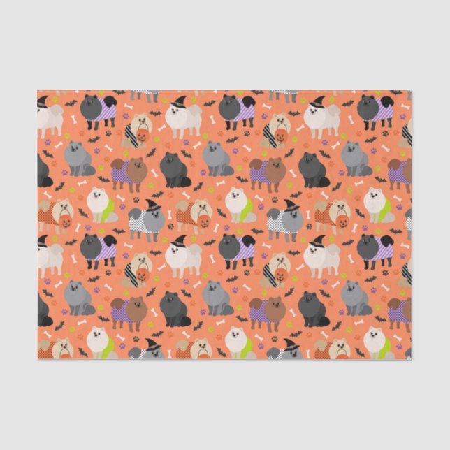 Halloween Pomeranian Tissue Paper (Front)