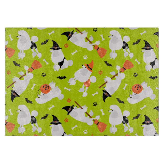 Halloween Poodles Cutting Board (Front)