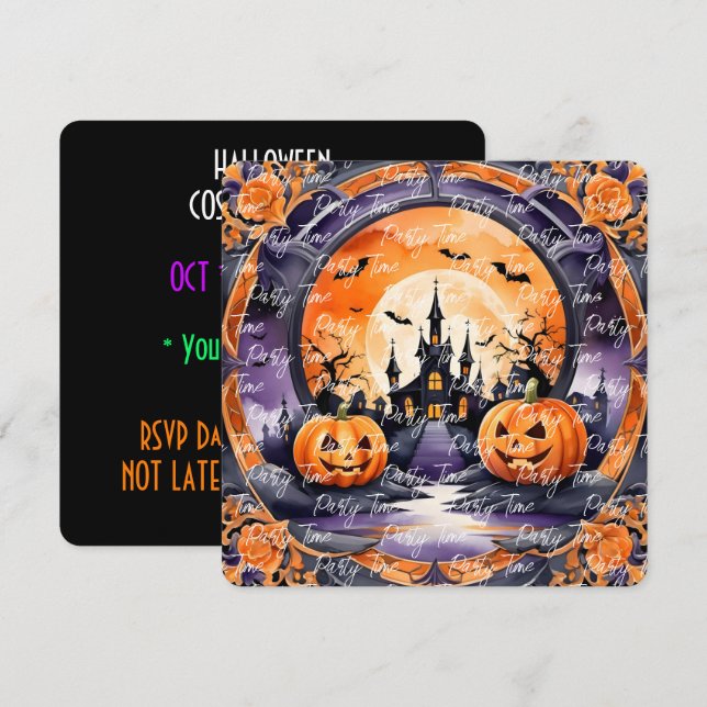 Halloween Popular Pumpkin Autumn Collection Invitation (Front/Back)