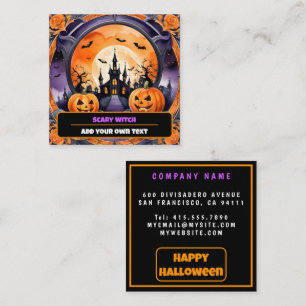 Halloween Popular Pumpkin Autumn Collection Square Business Card