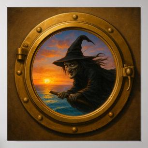 Halloween Porthole Poster