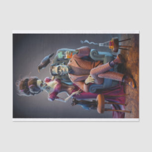 Halloween Portrait, A Monster & His Bride  Tissue Paper