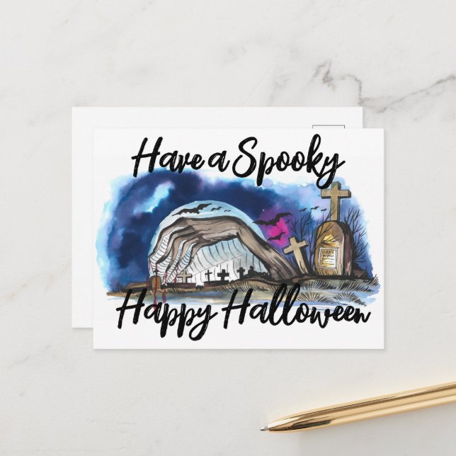 Halloween Postcard (Front/Back In Situ)