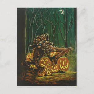 Halloween,postcard,elf,knome,fairy,woodland,forest Postcard