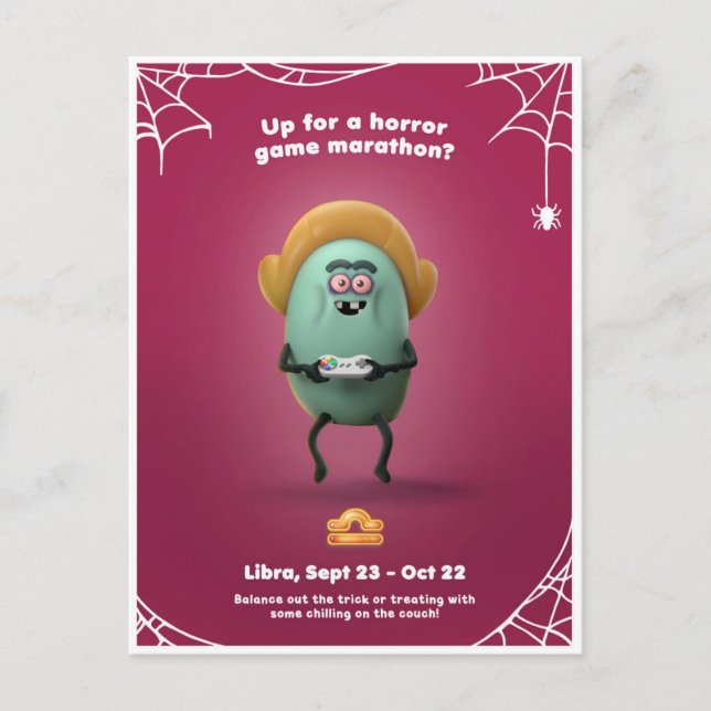Halloween Postcard - Libra (Front)
