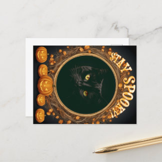 Halloween postcard. Stay spooky! Postcard