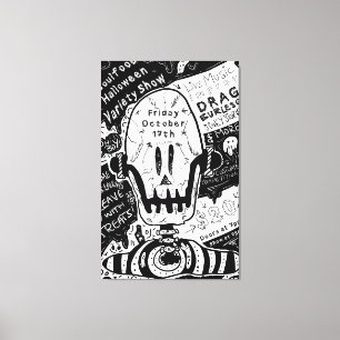 Halloween poster design canvas print